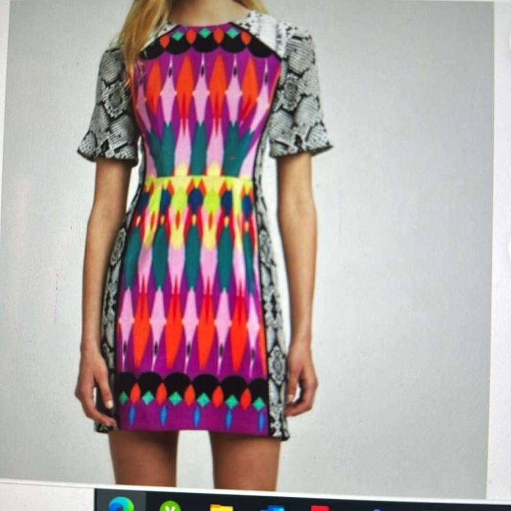 Nanette, Lepore, Funhouse, silk, short sleeve dress